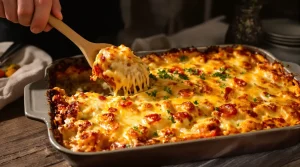 À 19h j’ai ouvert mon placard : à 19h25 ce gratin tout crémeux et doré au four régalait toute ma famille