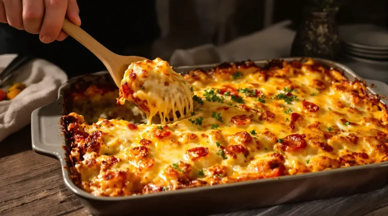 À 19h j’ai ouvert mon placard : à 19h25 ce gratin tout crémeux et doré au four régalait toute ma famille