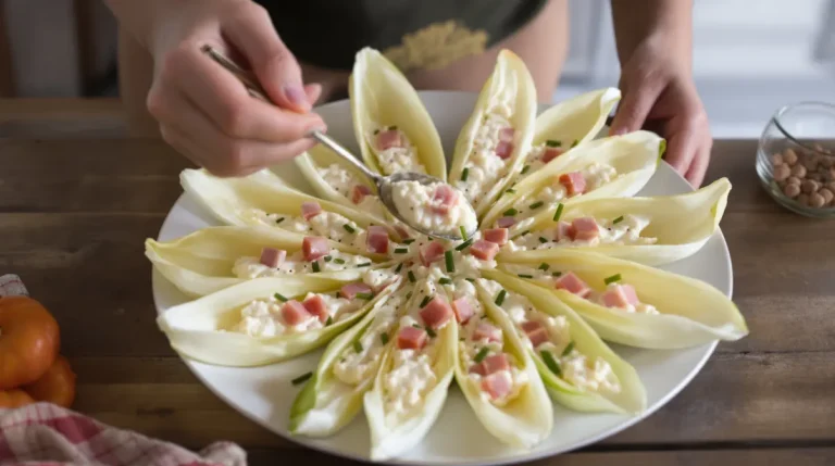Petites barquettes d’endive au jambon : mon apéritif ultra express prêt en quelques minutes