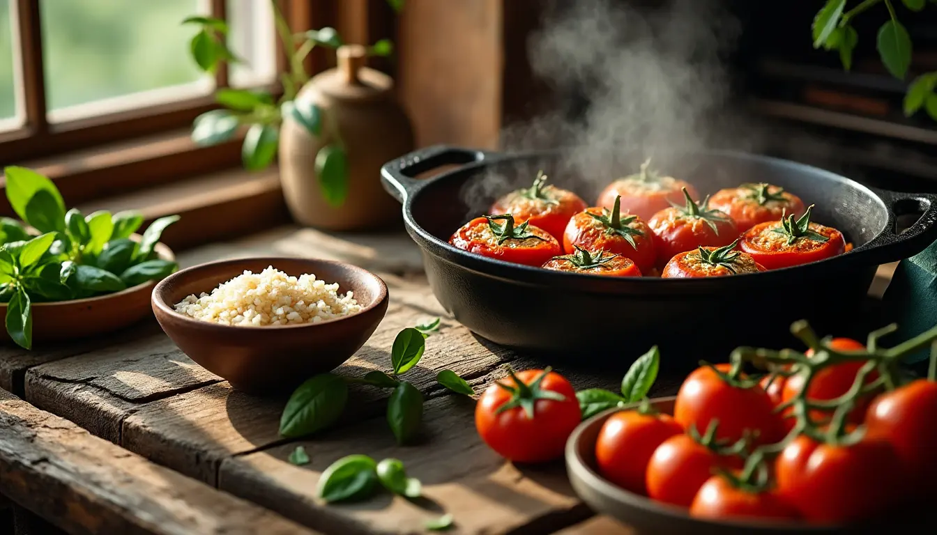 découvrez notre recette savoureuse et facile de tomates farcies au riz, parfaite pour un repas gourmand et nutritif en toute simplicité.