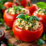 découvrez notre recette facile et savoureuse de tomates farcies au riz, parfaite pour un repas équilibré et gourmand. simple à préparer, elle ravira toute la famille.