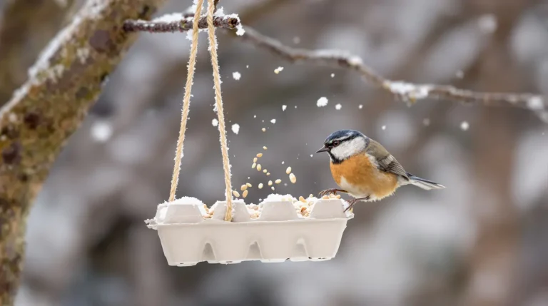 Ne jetez plus vos vieilles boîtes d’œufs : au jardin, elles attirent les oiseaux tout l’hiver