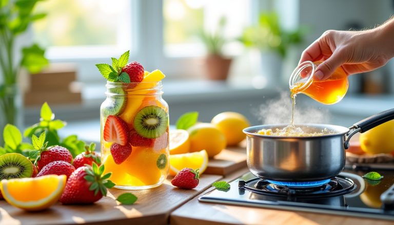 Comment préparer un sirop de salade de fruit maison délicieux et rafraîchissant découvrez notre guide simple pour préparer un sirop maison délicieux et rafraîchissant, parfait pour sublimer vos salades de fruits.