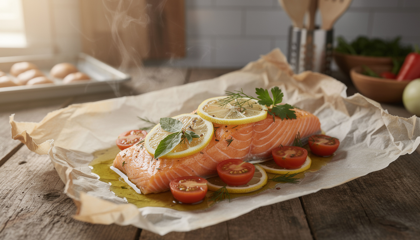 Comment réussir la cuisson du saumon en papillote au four découvrez nos astuces pour réussir parfaitement la cuisson du saumon en papillote au four, pour un plat savoureux et sain à chaque fois.