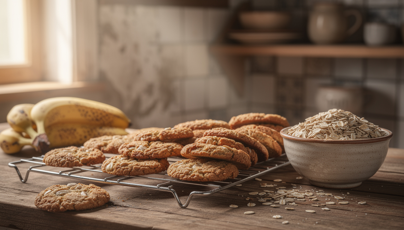 découvrez une recette facile de cookies à la banane, parfaite pour un goûter sain et gourmand. préparez rapidement des biscuits moelleux et naturels pour toute la famille.